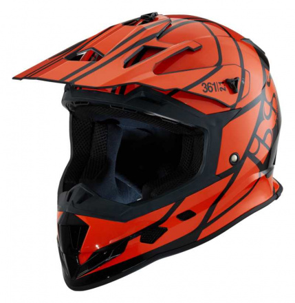 IXS Motorcross Helm 361 2.1, Zwart-Oranje (3 van 5)