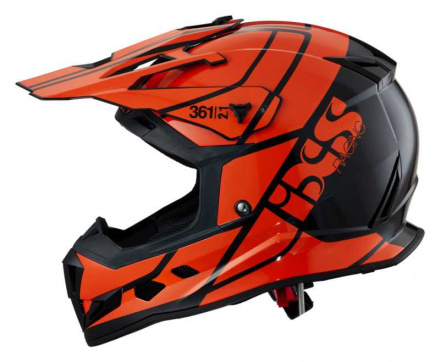 IXS Motorcross Helm 361 2.1, Zwart-Oranje (4 van 5)