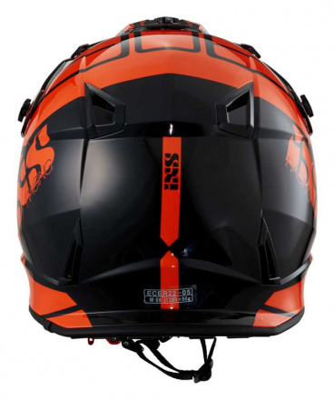 IXS Motorcross Helm 361 2.1, Zwart-Oranje (5 van 5)