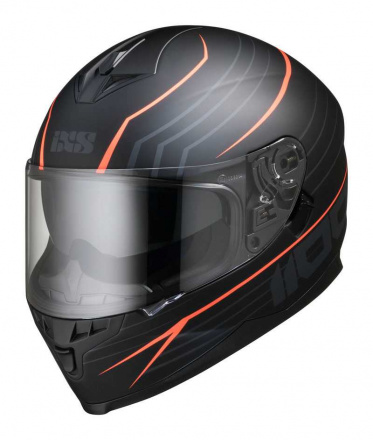 1100 2.1 Motorhelm - Mat Zwart-Fluor-Rood