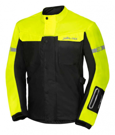 IXS Regenjas Saint 2.0, Zwart-Geel-Fluor (1 van 3)