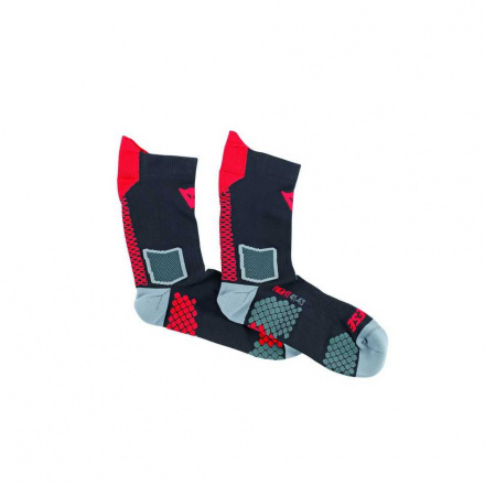 Dainese D-CORE MID SOCK, Zwart-Rood (1 van 1)