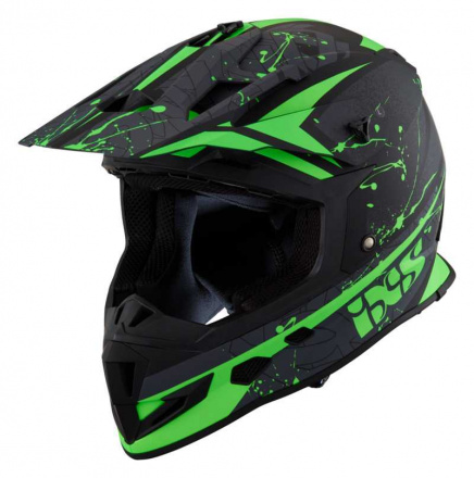 361 2.0 Motorhelm - Mat Zwart-Groen