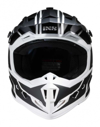 IXS Motorcross Helm 361 2.1, Mat Wit-Zwart (3 van 3)