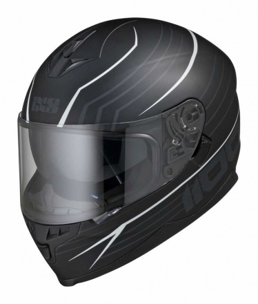 1100 2.1 Motorhelm - Mat Zwart-Wit