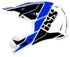 Motorcross Helm 361 2.1 - Mat Zwart-Blauw-Wit