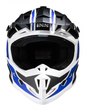 IXS Motorcross Helm 361 2.1, Mat Zwart-Blauw-Wit (2 van 3)