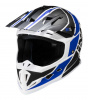 IXS Motorcross Helm 361 2.1, Mat Zwart-Blauw-Wit (Afbeelding 3 van 3)