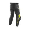 Dainese DELTA 3 LEATHER PANTS, Zwart-Geel (Afbeelding 1 van 2)