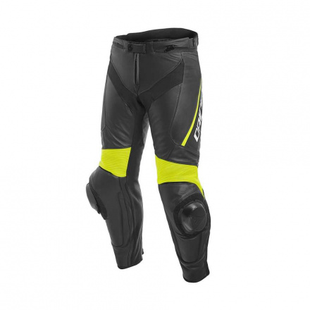 Dainese DELTA 3 LEATHER PANTS, Zwart-Geel (2 van 2)