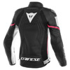 Dainese RACING 3 PERF. LADY LEATHER JACKET, Zwart-Wit-Roze (Afbeelding 1 van 2)