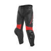 Dainese DELTA 3 LEATHER PANTS, Zwart-Rood (Afbeelding 1 van 2)