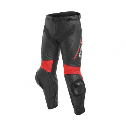 Dainese DELTA 3 LEATHER PANTS, Zwart-Rood (1 van 2)