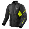 REV'IT! Jacket Duke H2O, Zwart-Neon Geel (Afbeelding 1 van 2)