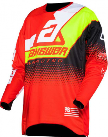 Answer Elite Shirt - Fluor-Geel-Rood