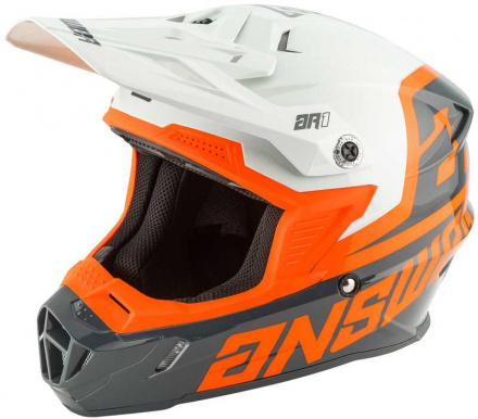 AR1 Helm - Grijs-Oranje