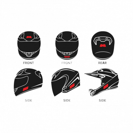 Booster Reflectieset Helm, Zwart (1 van 1)