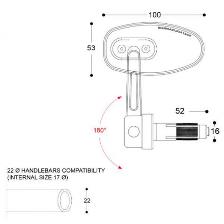 Barracuda Skin-r/bar End Black (pair), N.v.t. (4 van 4)