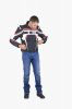 IXS iXS Jacket Sport RS-700-ST, Zwart-Wit-Rood (Afbeelding 3 van 5)