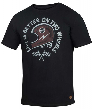 iXS T-Shirt On Two Wheels - Zwart-Rood