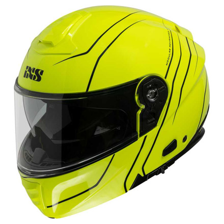 iXS Flip Up helmet iXS460 FG 2.0 - Zwart-Geel-Fluor
