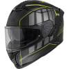 iXS Full Face Helmet iXS422 FG 2.1 - Mat Zwart-Fluor-Geel