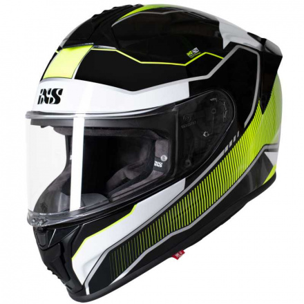 IXS iXS Full-face helmet iXS421 FG 2.1, Zwart-Wit-Geel-Fluor (1 van 1)