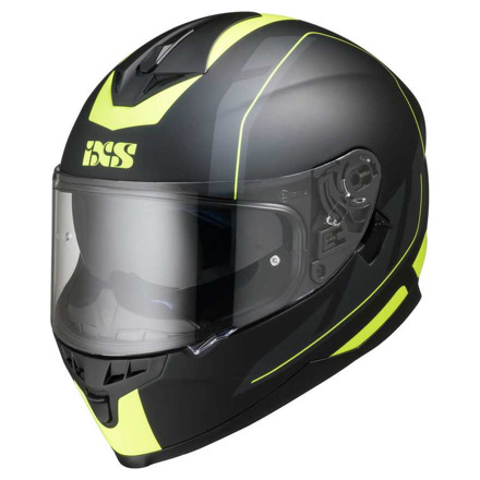 IXS iXS Full Face Helmet 1100 2.0, Mat Zwart-Fluor-Geel (1 van 2)