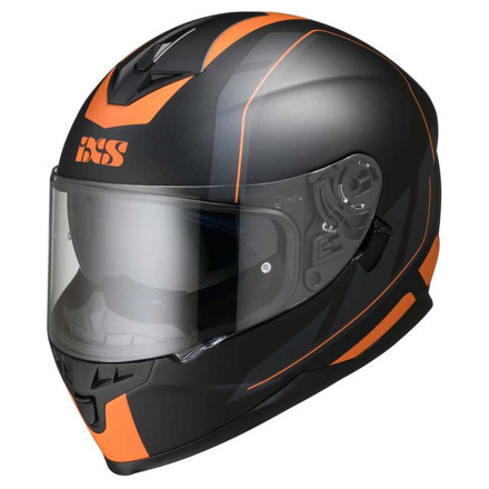iXS Full Face Helmet 1100 2.0 - Mat Zwart-Oranje