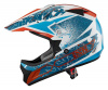 IXS iXS Kid's Motocross Helmet 278 KID 2.0, Wit-Blauw-Oranje (Afbeelding 1 van 5)