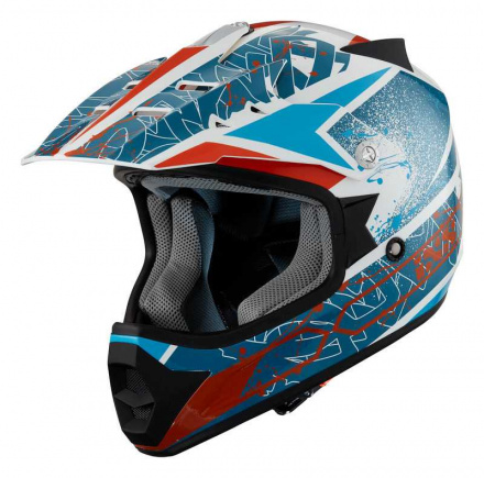 IXS iXS Kid's Motocross Helmet 278 KID 2.0, Wit-Blauw-Oranje (2 van 5)