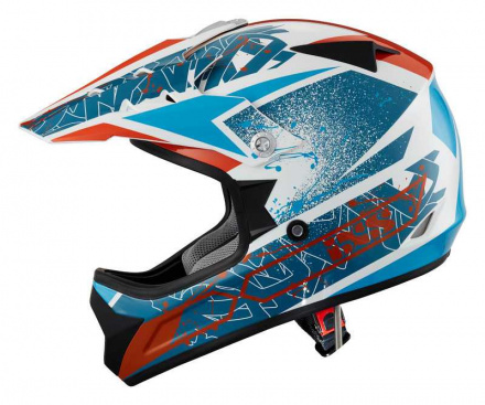 IXS iXS Kid's Motocross Helmet 278 KID 2.0, Wit-Blauw-Oranje (3 van 5)
