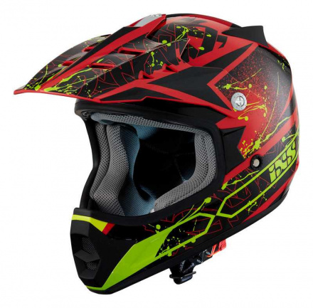 IXS iXS Kid's Motocross Helmet 278 KID 2.0, Rood-Zwart-Fluor (3 van 5)