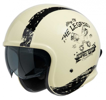 IXS 880 2.0 Motorhelm, Mat Wit-Zwart (1 van 2)