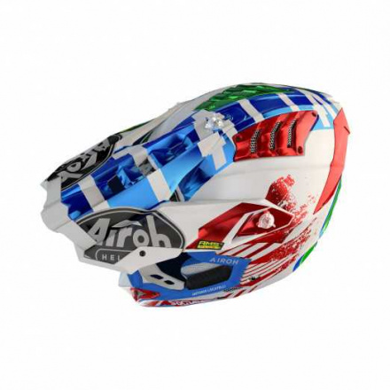 Airoh Aviator 3 Six days 2021 Italia Limited Edition, Wit (print) (3 van 3)