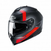 Motorhelm , C70 Eura - Zwart-Rood