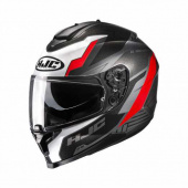 Motorhelm , C70 Silon - Wit-Rood