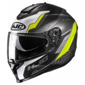 Motorhelm , C70 Silon - Wit-Geel