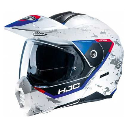 Motorhelm , C80 Bult - Wit-Blauw