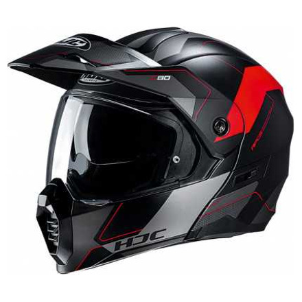 HJC Motorhelm , C80 Rox, Zwart-Rood (1 van 2)