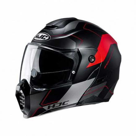 HJC Motorhelm , C80 Rox, Zwart-Rood (2 van 2)