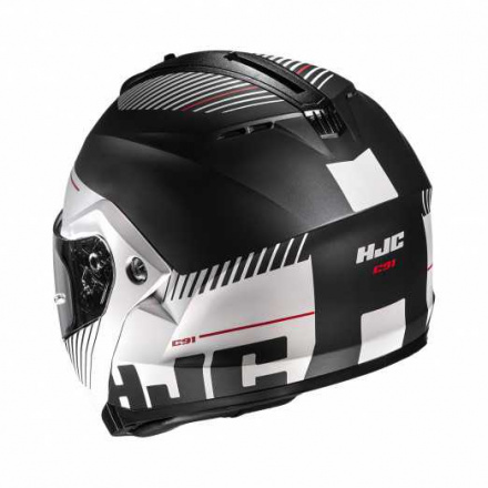 HJC Motorhelm , C91 Prod, Wit-Grijs (2 van 3)