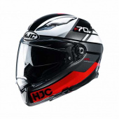 Motorhelm , F70 Tino - Rood-Wit