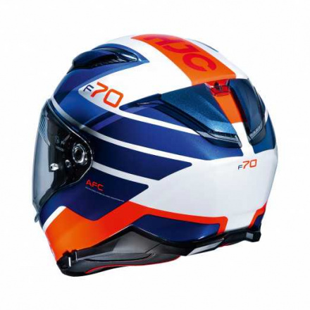 HJC Motorhelm , F70 Tino, Blauw-Oranje (2 van 3)