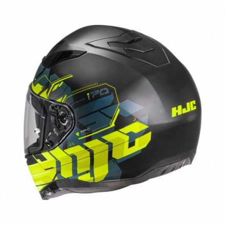 HJC Motorhelm , I70 Alligon, Zwart-Geel (2 van 2)