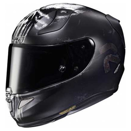 HJC Motorhelm , RPHA 11 Punisher Marvel, Zwart-Wit (1 van 3)