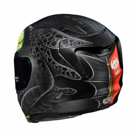 HJC Motorhelm , RPHA 11 Toothless Universal Marvel, Zwart-Groen (3 van 5)