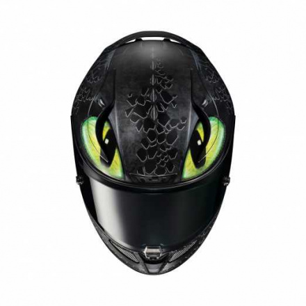 HJC Motorhelm , RPHA 11 Toothless Universal Marvel, Zwart-Groen (4 van 5)