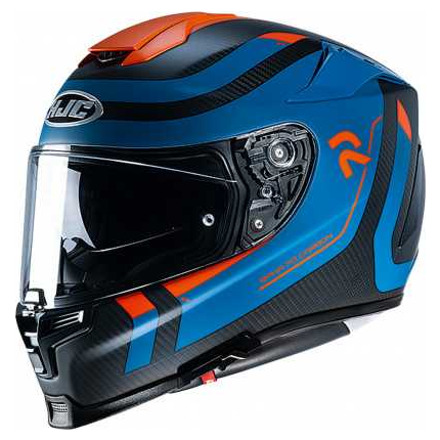 HJC Motorhelm , RPHA 70 carbon Reple, Blauw-Oranje (1 van 1)