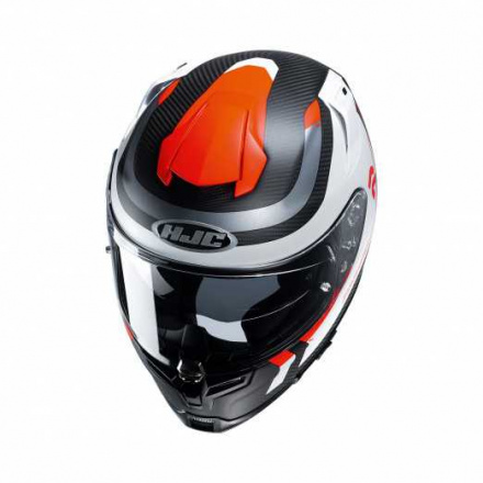 HJC Motorhelm , RPHA 70 carbon Reple, Wit-Oranje (3 van 3)